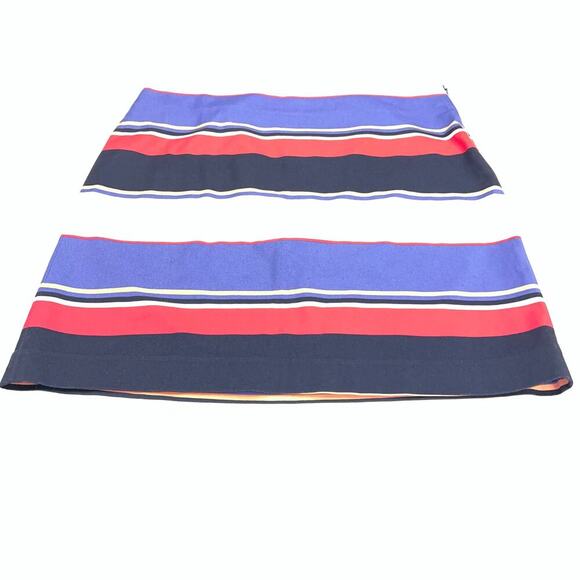 Talbots Cotton Twill Hotizontal Striped Multicolor A-Line Skirt Size 14 - Picture 2 of 10